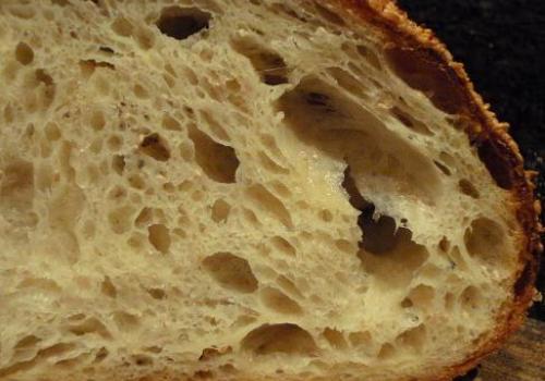 (68a) crumb close-up of Pain au Levain with Chia Seeds