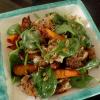 (43.2) Bread Salad made with Five-Grain Levain (roasted pumpkin and spinach in balsamic dressing)