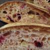 (45a) crumb of Pain au Levain with  Fresh Grapes and Cherries